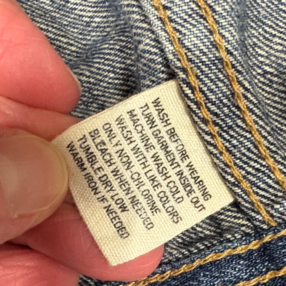 Ralph Lauren Kids vintage Blue Jean zip distressed Denim Jacket 18m - Picture 7 of 8